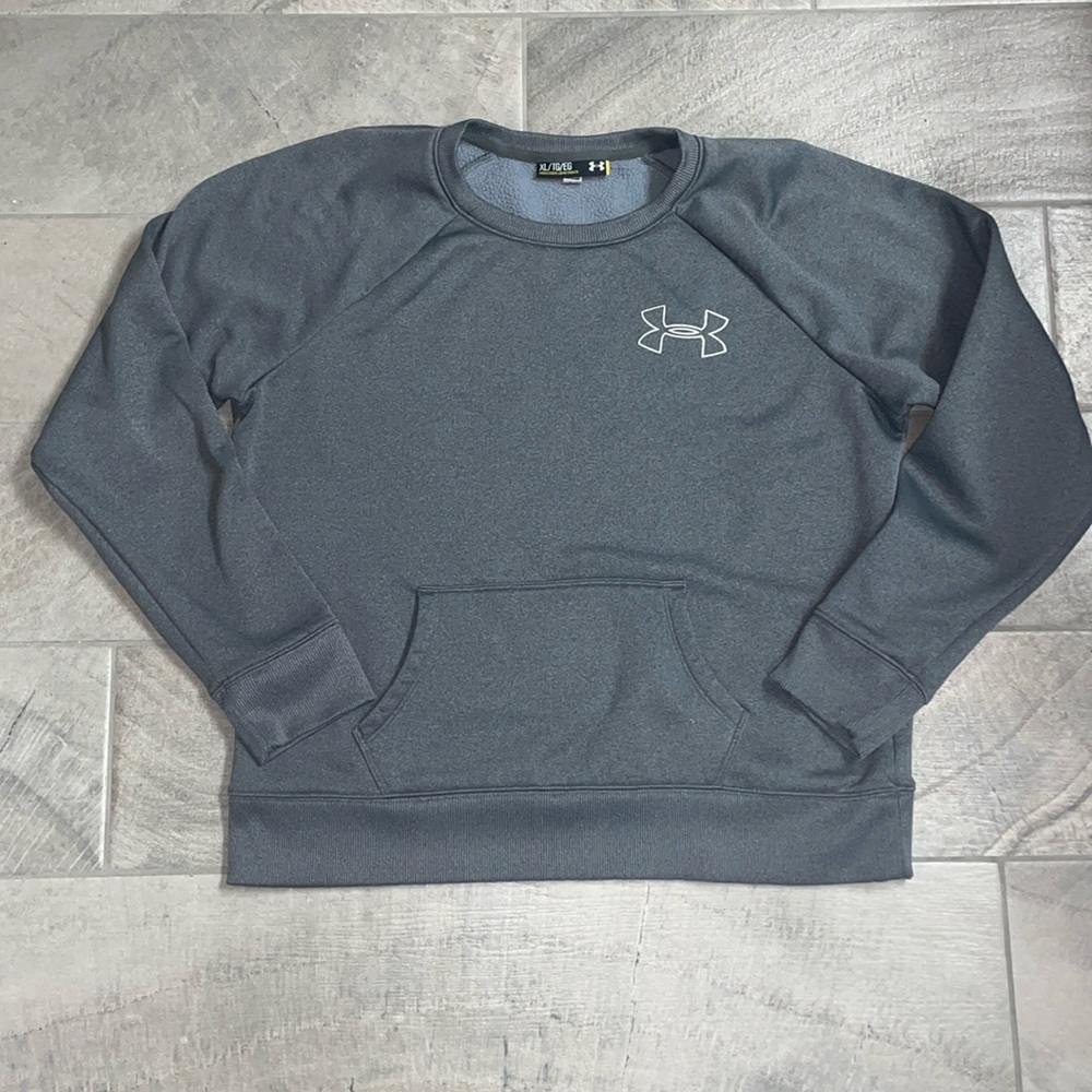Under Armour Loose Fit Charcoal Crewneck Sweatshirt, Women’s Size XL